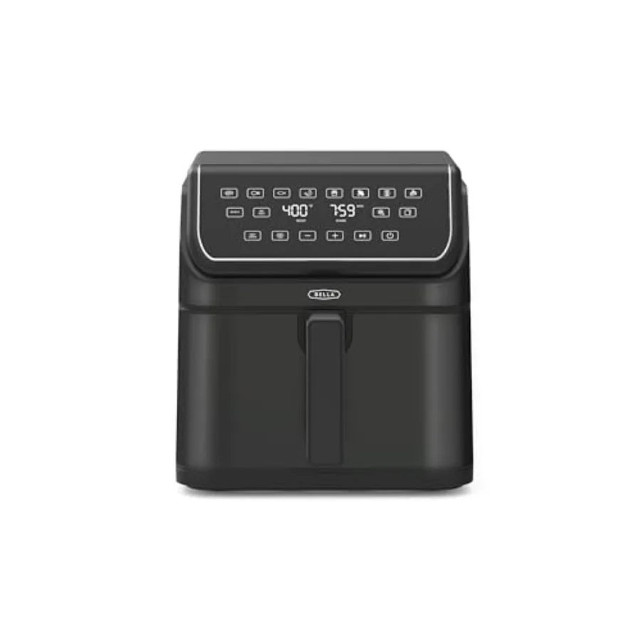 

8 Qt Digital Air Fryer with TurboCrisp Technology Large Family Size Nonstick Cooking Basket and Crisping Tray Multiple Preset F