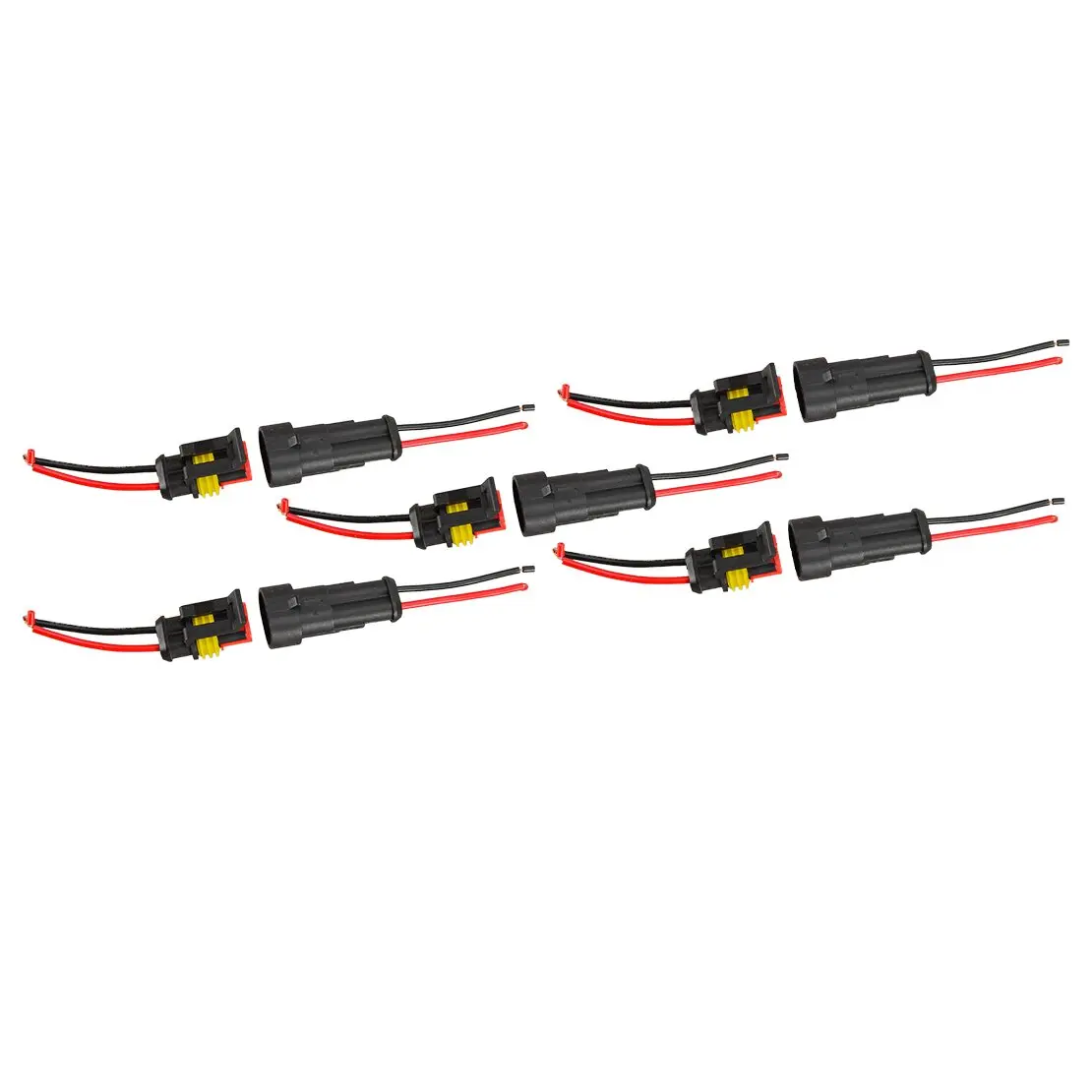 5 set di connettori maschio femmina per cavi elettrici superseal impermeabili con cavo 12V 16 AWG IP67