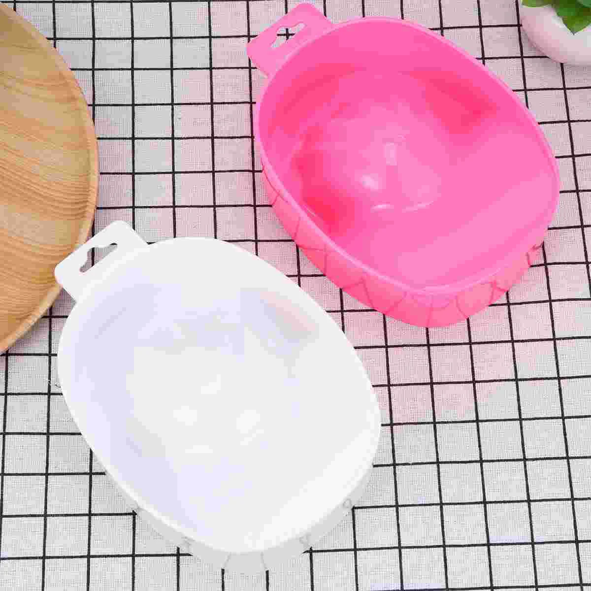 WINOMO 2PCS Nail Manicure Care Soak Bowl Tray Polish Remover (Random Color) Nail care bowl Manicure soak bowl