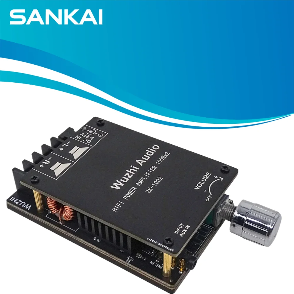 ZK-1002 TPA3116 100Wx2 Bluetooth 5.0 HiFi Amp Board for Home Theater