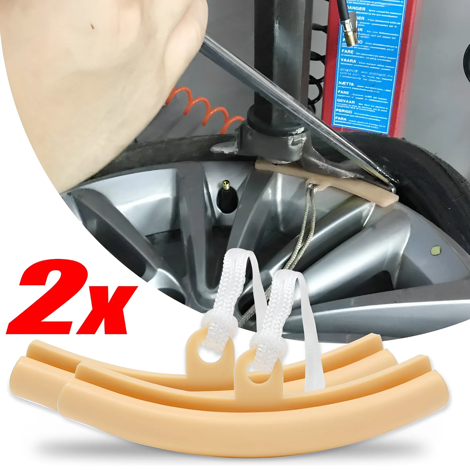 

2Pcs Wheel Guard Rim Protectors Car Motorcycle Tire Changing Steel Ring Protective Sleeves Tyre Wheel Rim Edge Protection Cover