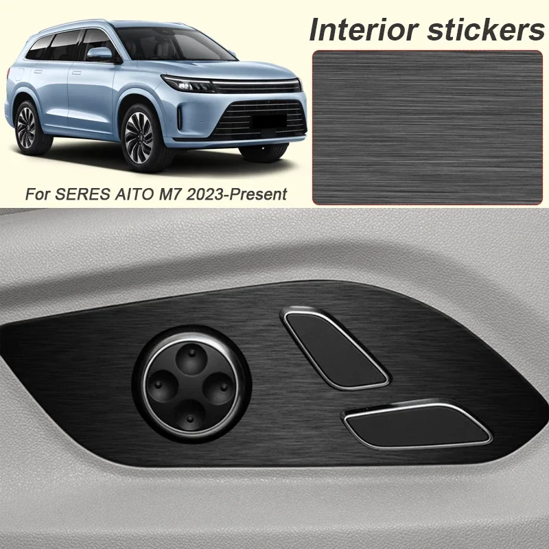 Car Carbon Interior Sticker Auto Lifting Window Panel Decal Gear Inner Door Protective Film For SERES AITO M7 2023-Present LHD