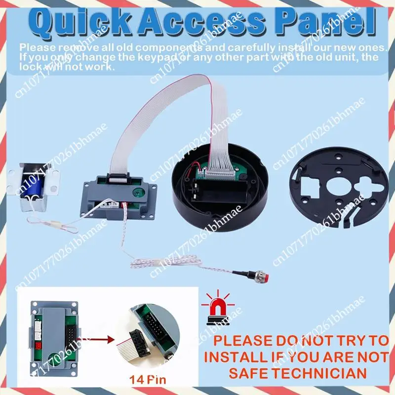 

-A21Z Safe Lock Replacement With Solenoid Lock Black Keypad Electronic Lock For Home And Business Safe Box