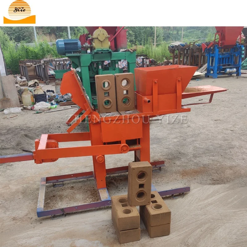 Small Paving Block  Mud Clay Brick Making Machinery Price in India Srilanka Manual Clay Interlocking Brick Making Machine