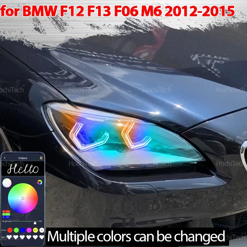 

For BMW 6 Series F12 F13 F06 M6 2011-2017 Dynamic Car-styling multi-colored App control LED Rings M4 Style turn signal Light