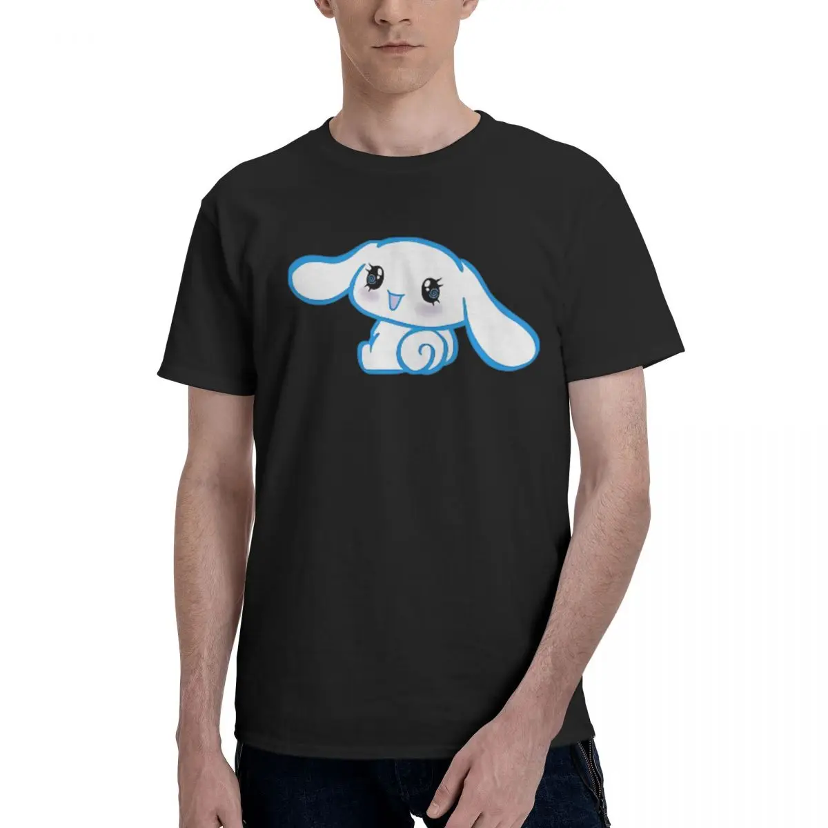 Mens T Shirt Cinnamoroll Print T Shirts Harajuku Summer Tees Awesome Printed Cotton Tops Gift