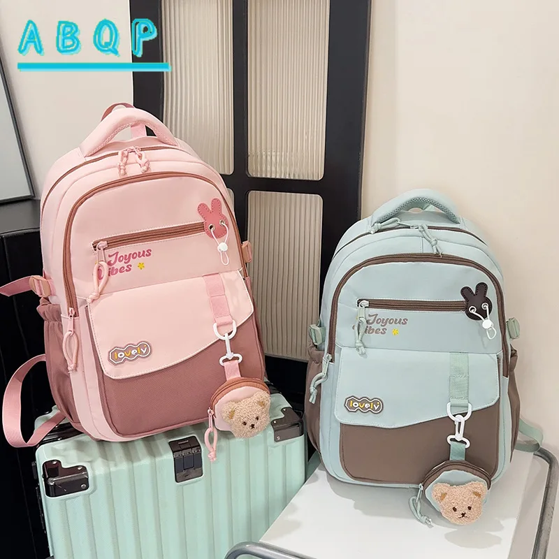 Student Schoolbag Luxury Brand Cartoon Cute Academic Schoolbag Large Capacity Lightweight Fashion Girl Backpack Large Capacity