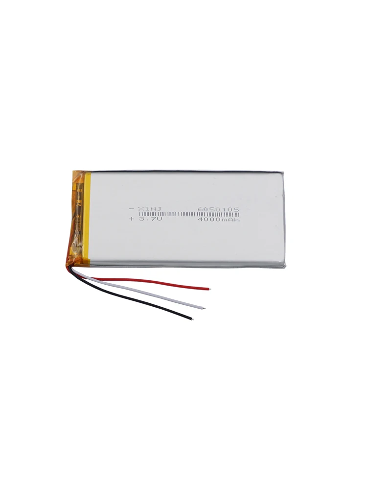 

3.7V 4000mAh 14.8Wh 3-Wires Thermistor Polymer Li Lithium Battery 6050105 Lipo JST 3Pin 2.0 2.54mm For GPS PSP PDA Tablet PC