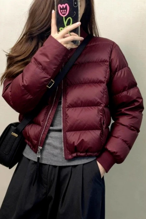 2026 Autumn/Winter Women's Down Jacket Short Commuter High Street White Duck Down Jacket