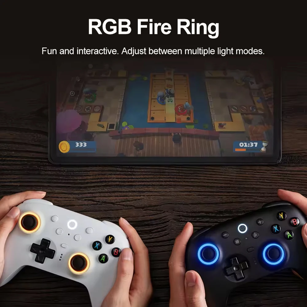 Neues 8BitDo Ultimate 2 Wireless Controller Gamepad mit exklusiver 8-Gang-Technologie TMR RGB-Beleuchtungsjoysticks für PC Android