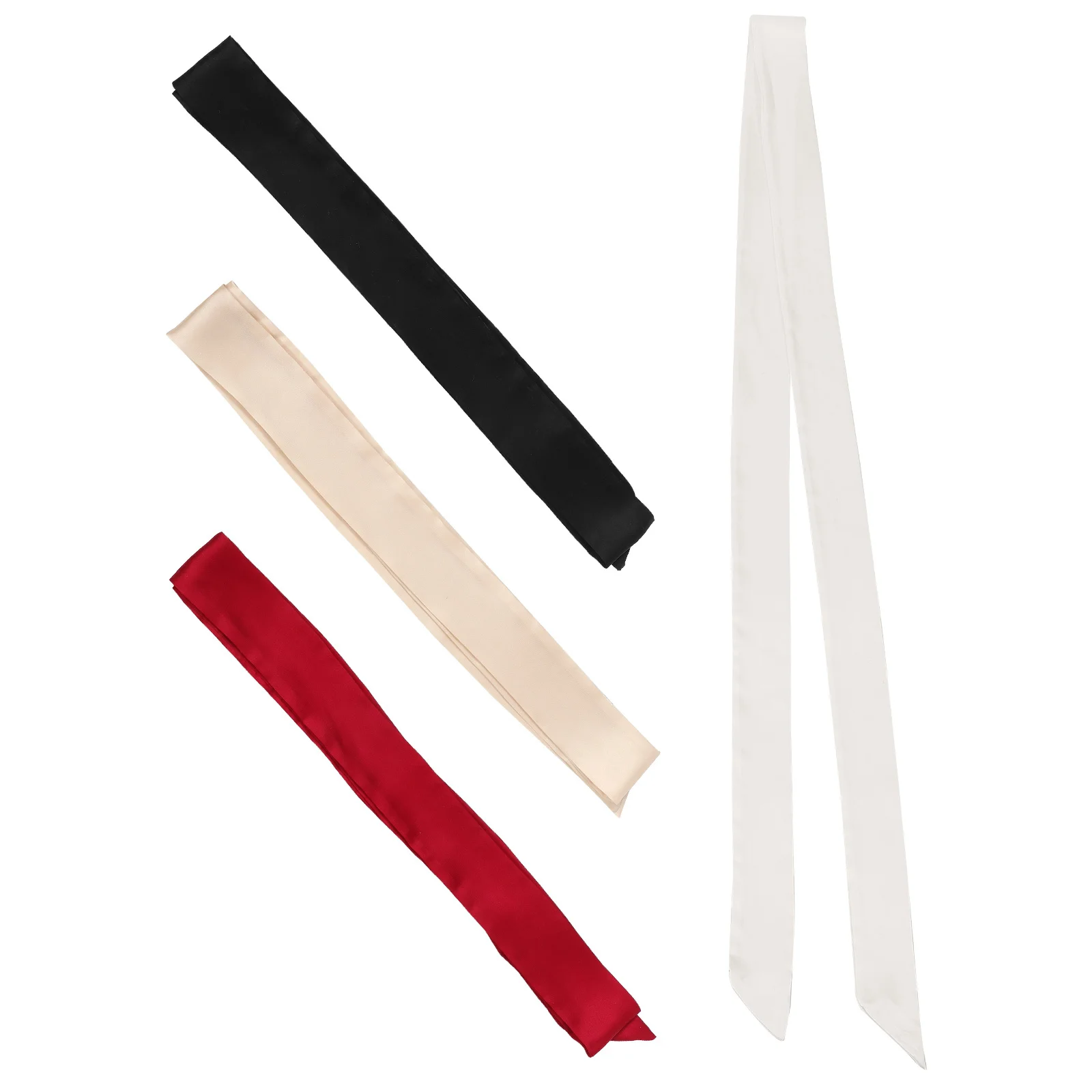 4 قطعة حزام وشاح الحرير الزفاف الخصر التعادل الشريط لفستان الزفاف رداء طويل القماش حزام المرأة أحزمة وشاح رسمي لفساتين