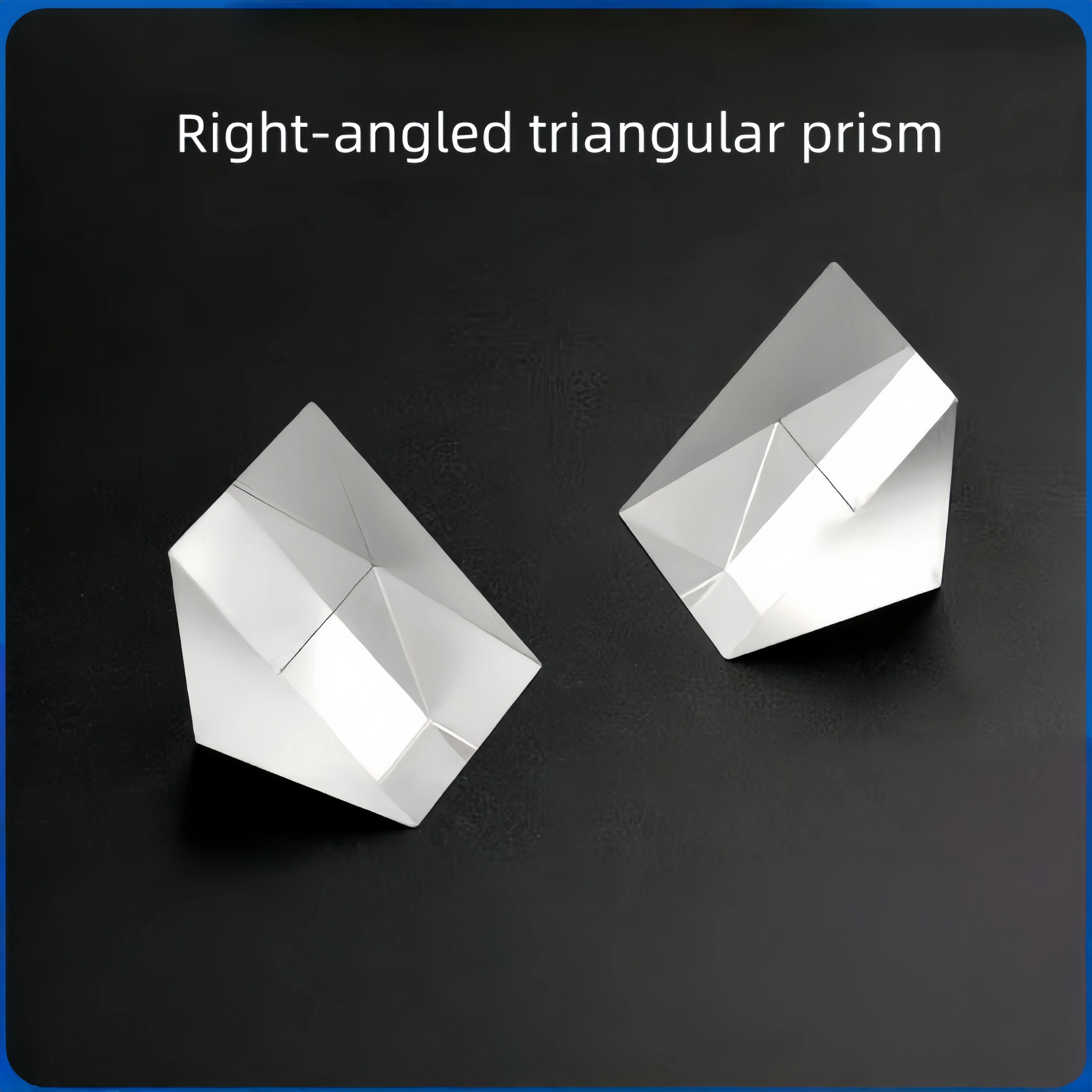Prisma de ángulo recto K9, vidrio óptico, refracción de ángulo de 90 grados, espejo Mitsubishi sin recubrimiento, instrumento Experimental óptico Triangu