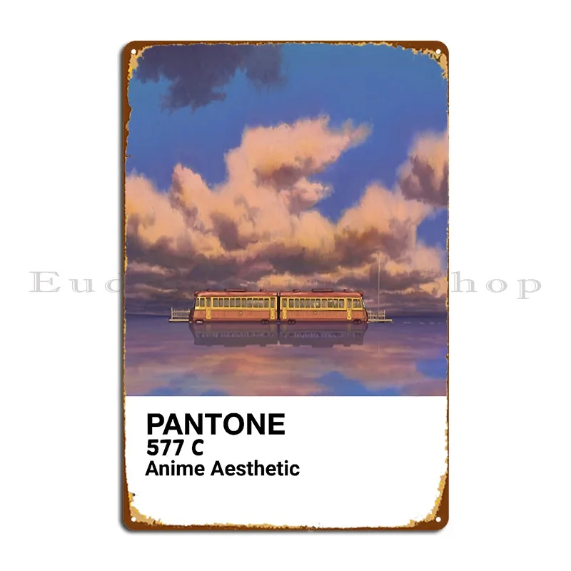 Anime Pantone Metal Plaque Poster Personalized Design Party Club Wall Mural Tin Sign Poster