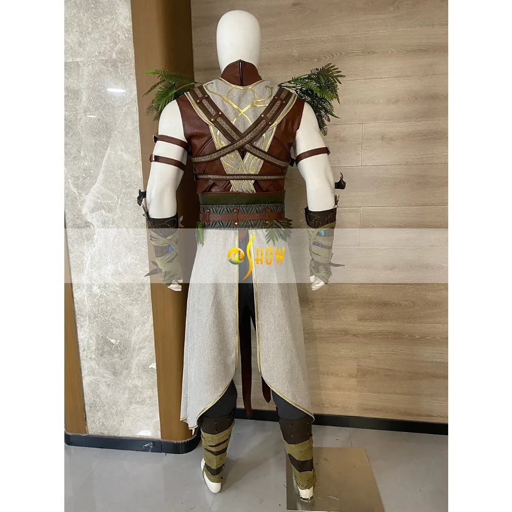 Game bg3 Halsin Cosplay Costume  Baldur Outfit Halloween Battle Halston Suit