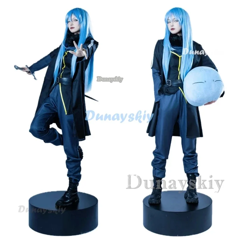 Rimuru Tempest Cosplay Anime That Time I Got Reincarnated As A Slime Costume Halloween Uniform Trench Wig Mask Set