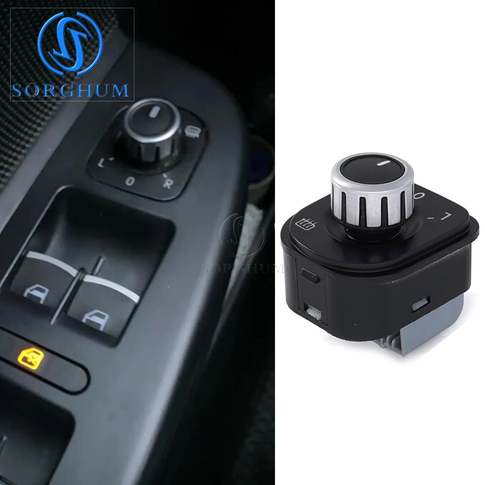 SORGHUM 5ND959857 Power Window Headlight Switch Control Button For VW Jetta Tiguan Golf GTI MK5 MK6 Passat B6 Seat Leon MK2 5ND