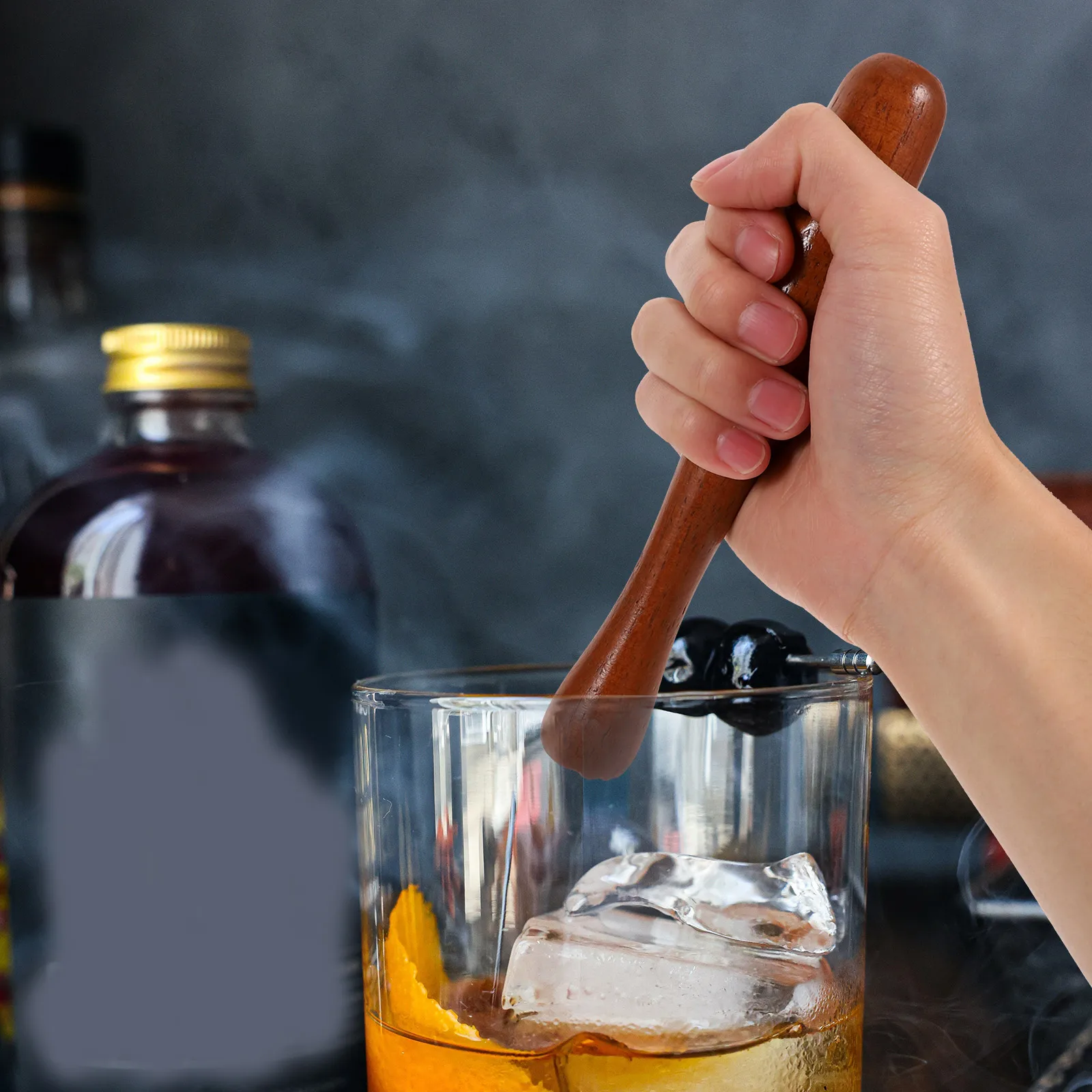 

Bamboo Muddler Bar Tool Food Grade Drink Mixer For Cocktails Juicing Lemon Crushing Handle Kitchen Bartender