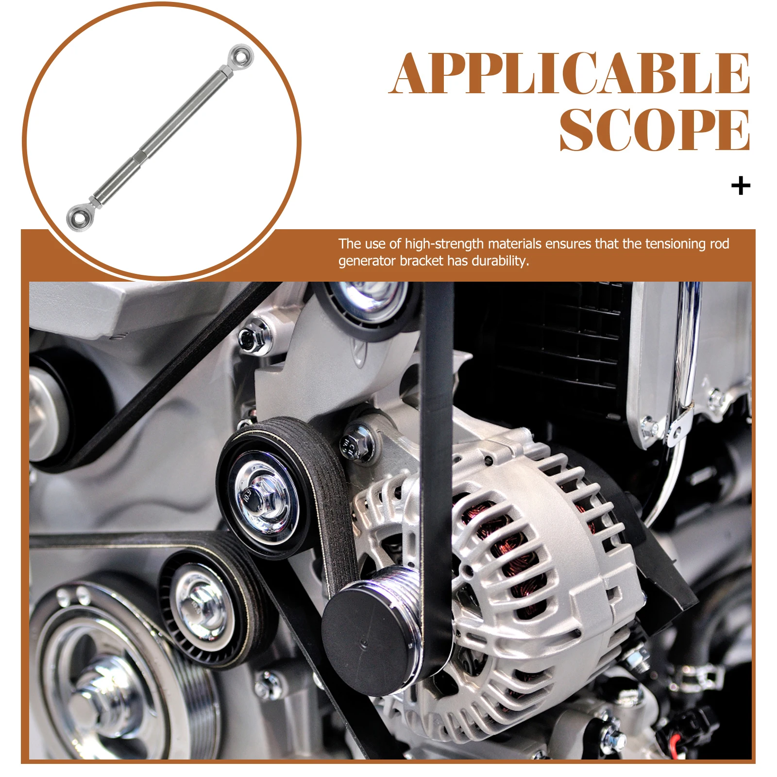 

1Set Adjustable Car Alternator Bracket Generator Tensioning Rod Stable Durable DIY Installation Car Accessories