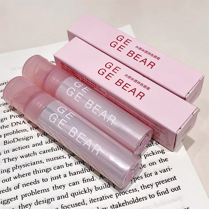 Gege Bear Gogo Little Bear Water Gel Lip Gloss — Hydrating, Crystal-Clear Finish with Long-Lasting Color for a Pure and Sexy