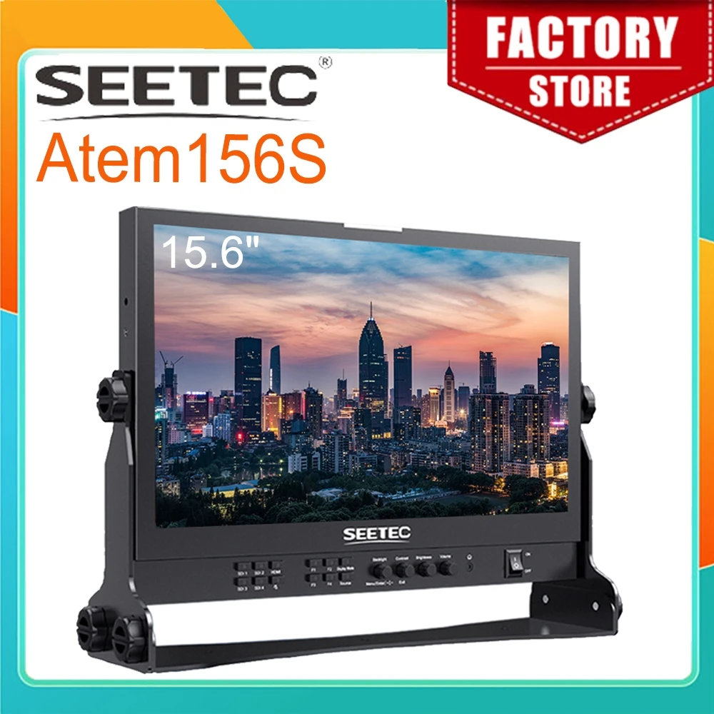 

SEETEC 15.6 Inch ATEM156S Live Streaming Broadcast Director Monitor Quad Split Display 4 3G-SDI HDMI Input Output for ATEM Mini