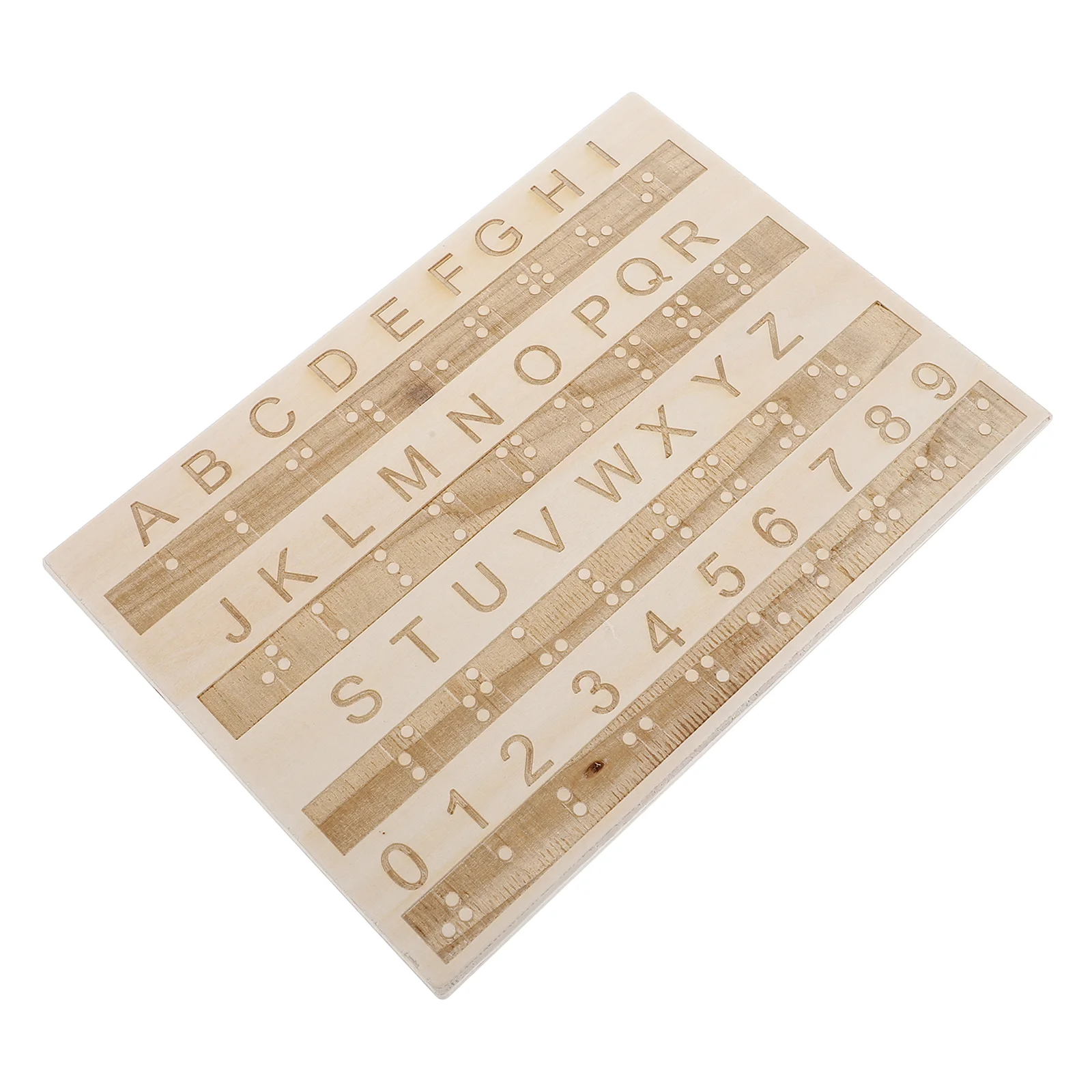 

Braille Alphabet Board Child Toys for Blind Children Wooden People Gadgets