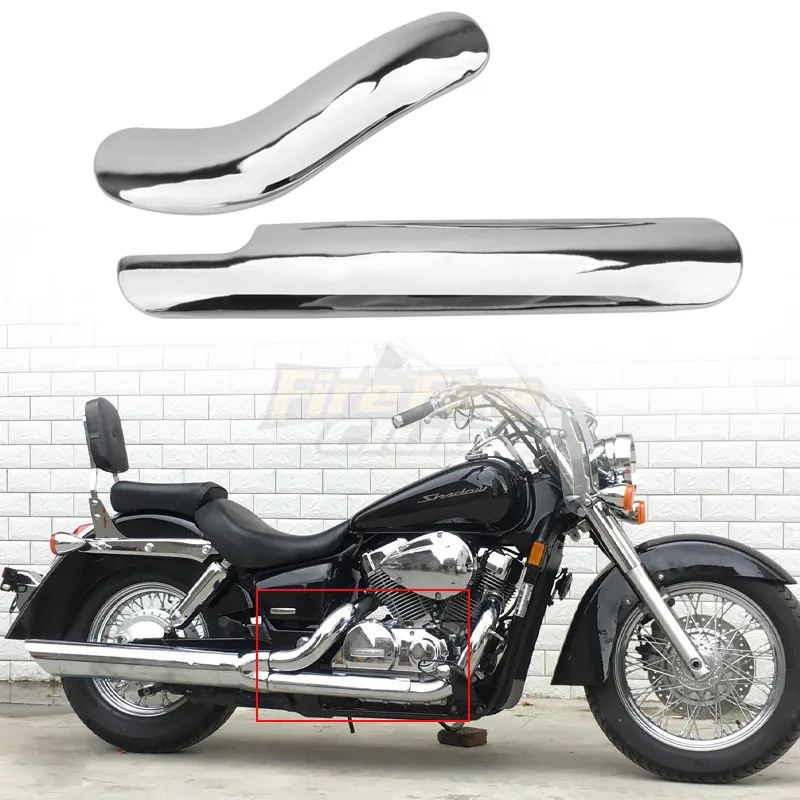 Motorcycle Exhaust Muffler Pipe Protector Heat Shield Cover For Honda Shadow VT750 VT400 1997-2003