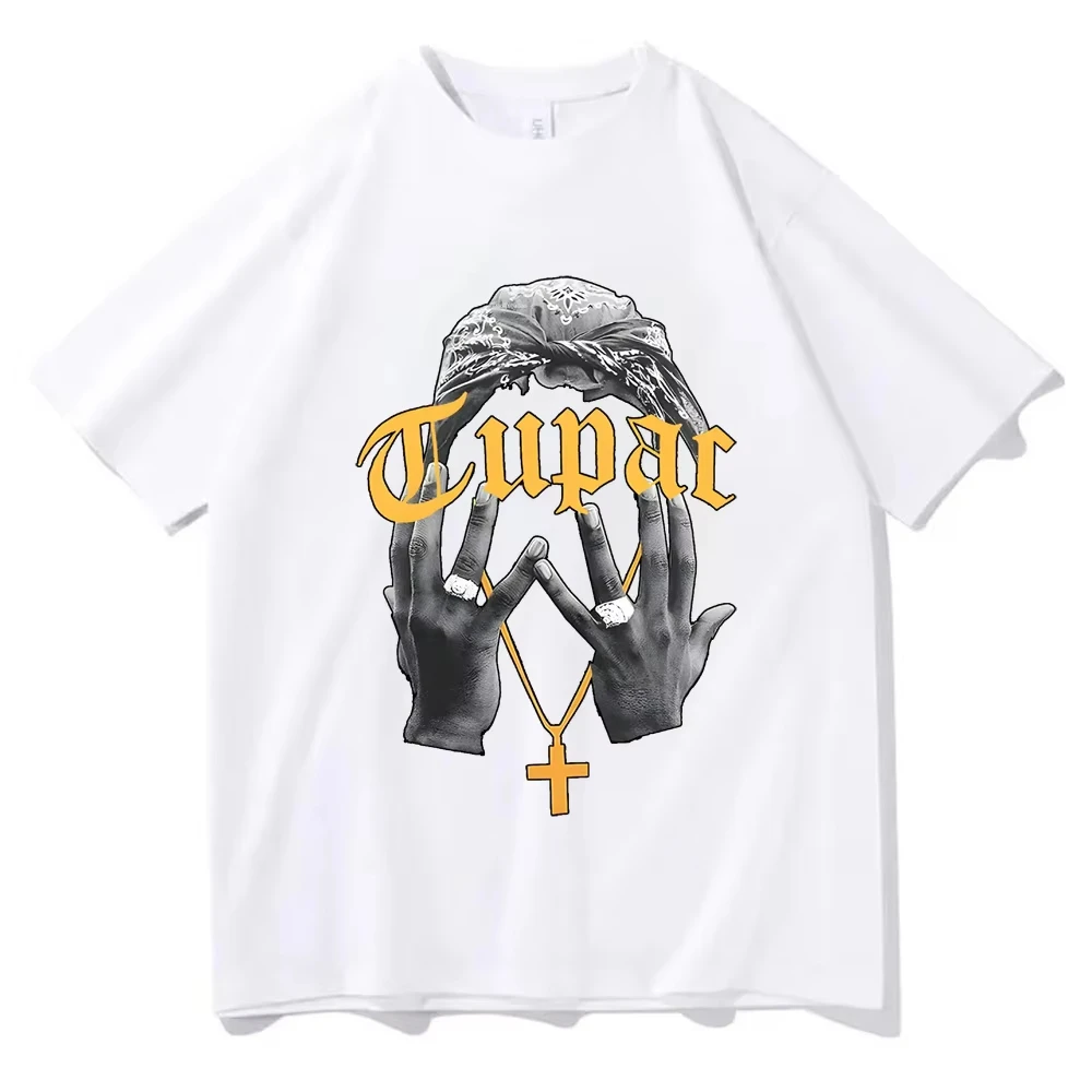2026 Tupac Cotton Top Tees Teen Y2k Retro Graphic Anime Classic Grunge Men's Women's T-shirt Pastel Graphic Grunge 2000s Tops