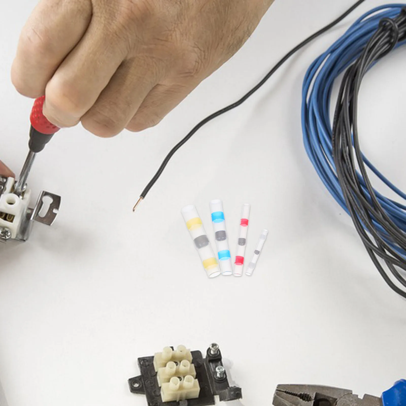 

150Pcs Heat Shrink Connectors Solder Seal Waterproof Insulated Butt Terminals for Automotive Marine Electrical Wiring