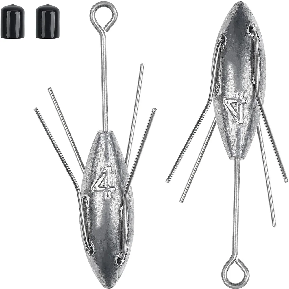 1Pcs Sputnik Sinker Fishing Equipment Long Tail Fishing Weights Lead 3oz-7oz Saltwater Surf Casting Sea Fishing Spider Sinker