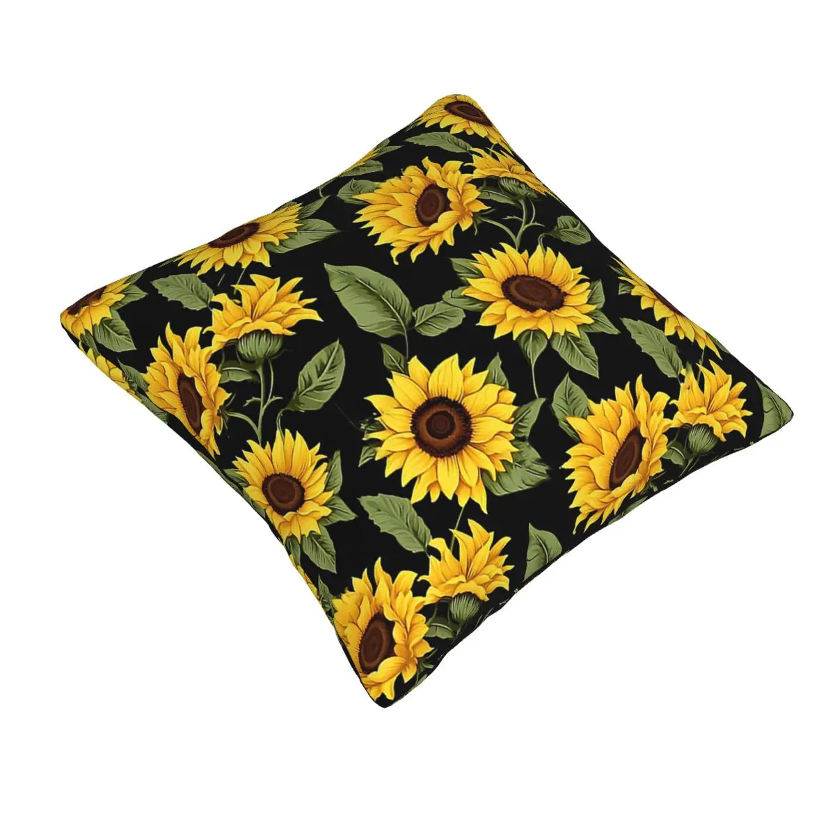 Sunflower Pattern In Black Soft fabric Digital printing 20x20in Pillows for sofa sofa cushion Drop Shipping