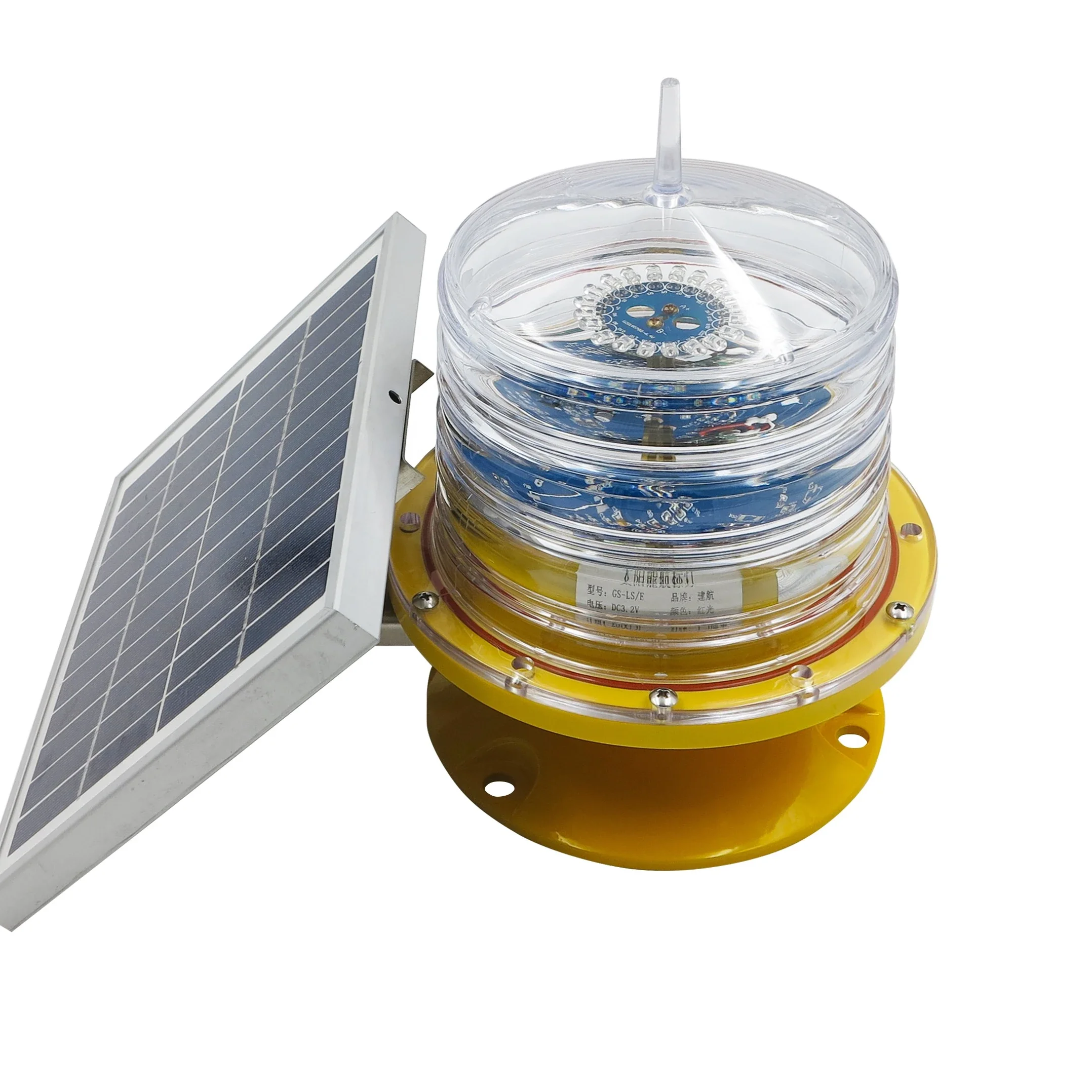 ON/OFF Automatically Solar Medium Intensity Obstruction Light For High Building