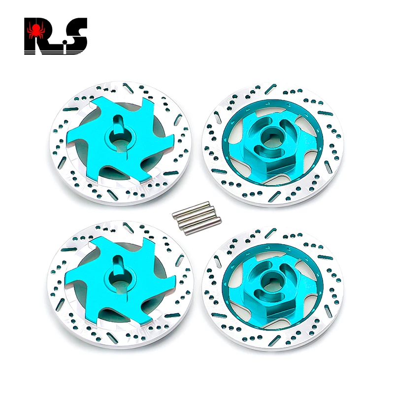 4pcs Metal Brake Disc Wheel Rim Box Metal Hex Adapter For 1/10 Sakura D4 Racing On-Road Rc Car Parts