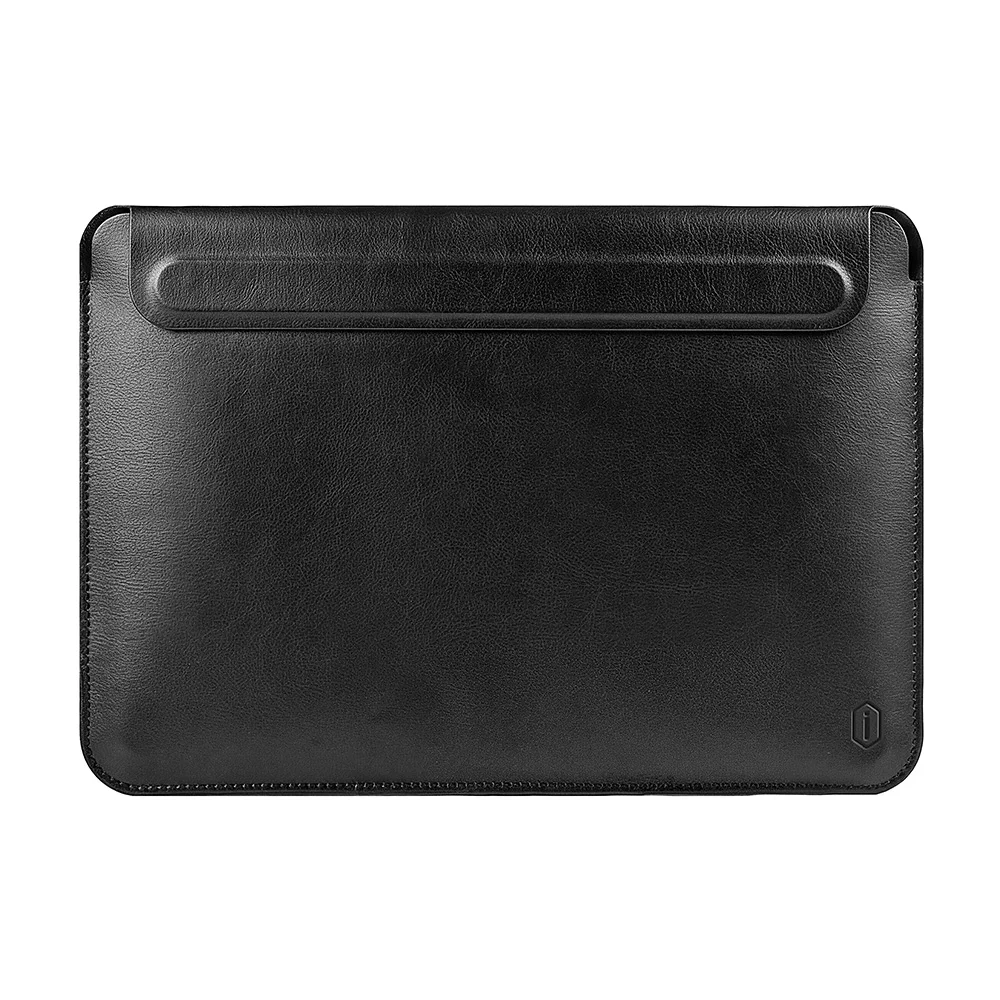 WiWU Laptop Sleeve with Stand for MacBook Pro 14 Air 13 15.3 inch Waterproof Laptop Bag Case for MacBook Neo PU Leather Bags