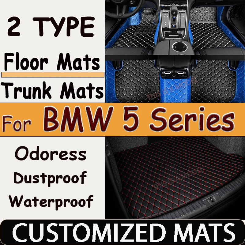 Car Mats Floor For BMW 5 Series E34 1988~1996 Waterproof Car Carpet Floor Mats Cubre Pisos Para Autos Car Accessories Interior