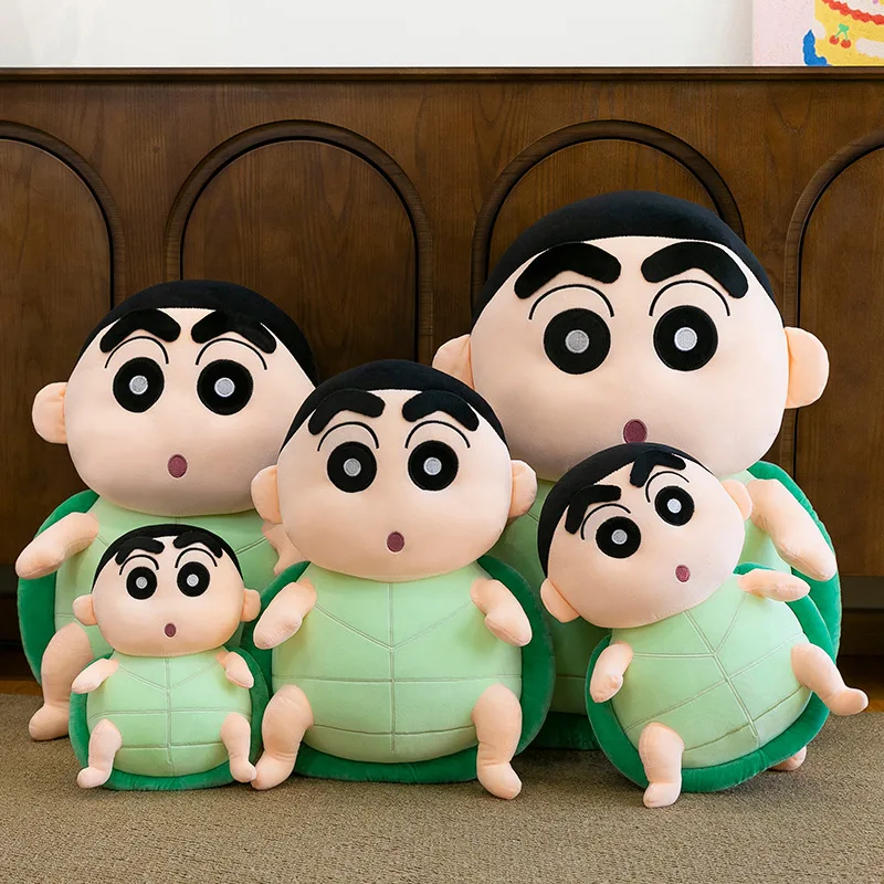 

New Cartoon Animal Crayon Shin-chan Plush Toy Stuffed Crayon Shin-chan Turn Into Turtle Penguin Plushies Kawaii Anime Doll Gifts