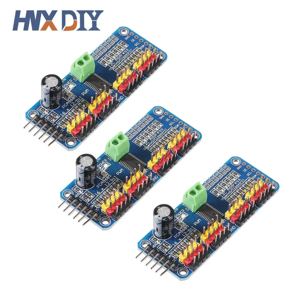 Pilote de servomoteur PWM 12 bits, PCA9685, Robot technique I2C, 16 canaux, 1 à 5 pièces