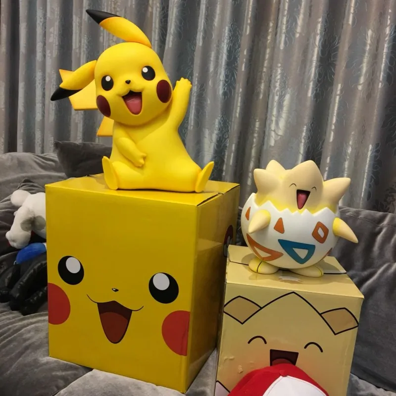 Figura Pokémon Anime para Crianças, bonecas modelo Togepi, estatueta de tamanho grande, figura de PVC, decoração do quarto, brinquedos colecionáveis, 1:1, 23cm