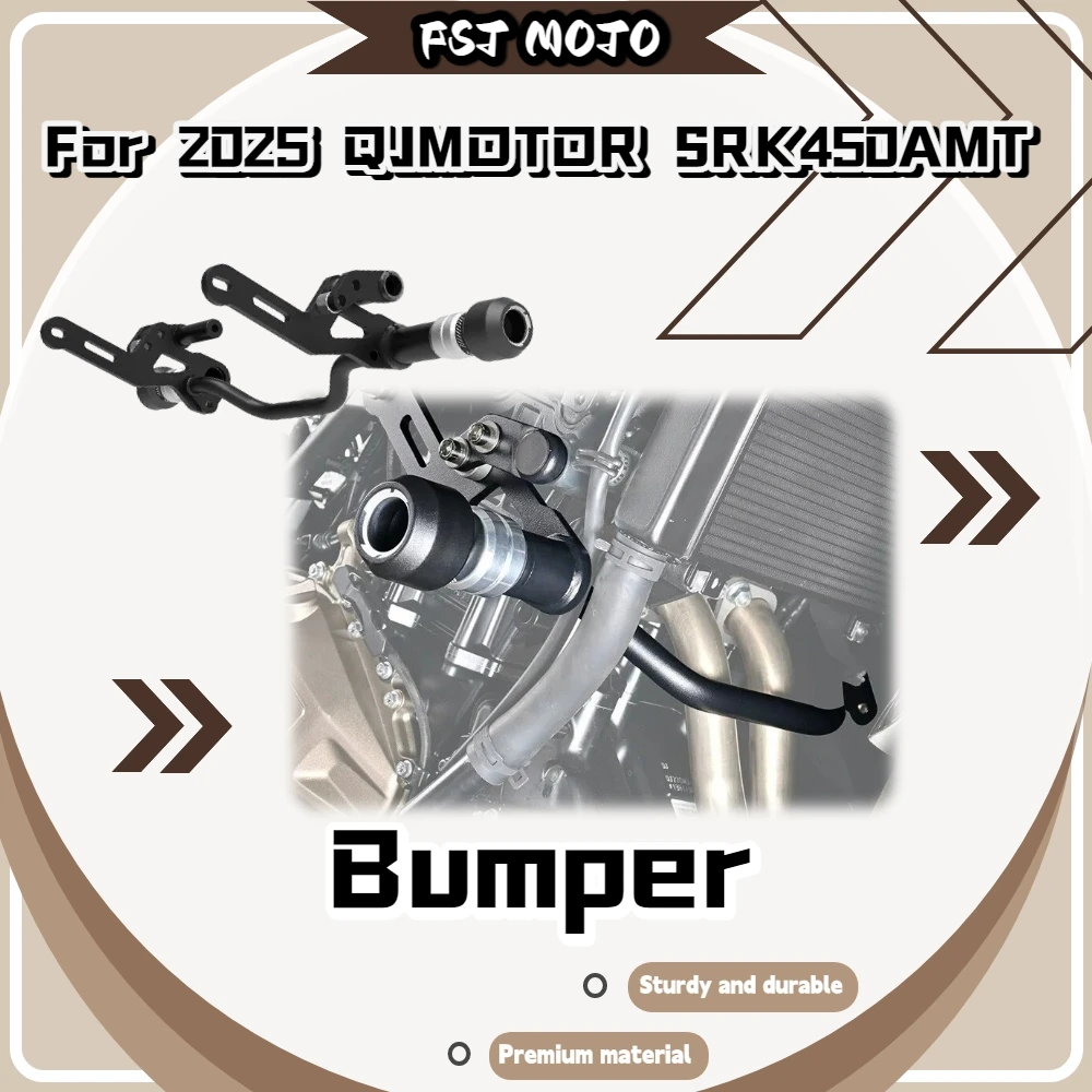 

For 2025 QJMOTOR SRK450 AMT Crash Bar, Anti-Fall Slider Bumper Guard Racing Protector Moto Mod Parts