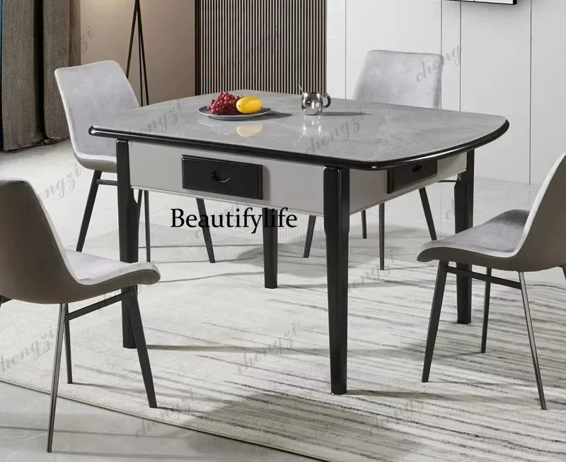 Intelligent Mahjong Machine Automatic Solid Wood Minimalist Household Dining Table