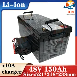 48v 150AH li-ion Lithium Replace power battery 48v 100Ah 5kwh 7kwh for Golf cart backup RV EV inverter Solar System +10A charger