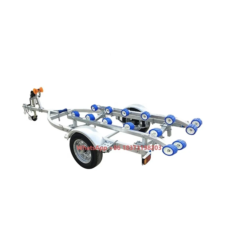 

AOMAI Hight Quality Guide Heavy Duty Axle Roller Folding Sale Balloon Wheels Boat Trailer