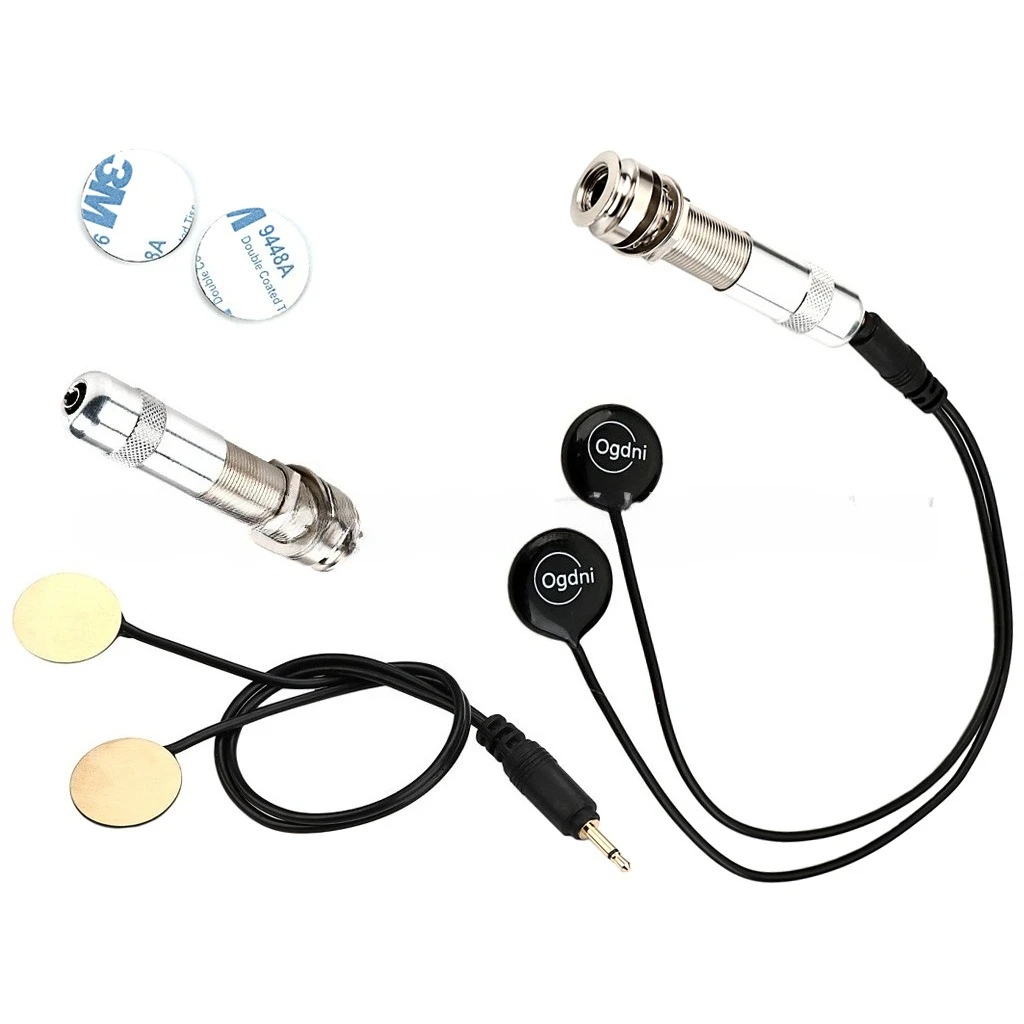 Piezo Contact Pickup Self-adhesive 3M Sticker Disc Transducer Pickup for Acoustic Folk Guitar Ukulele Portable