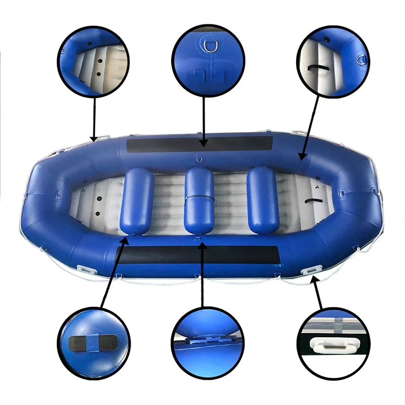 Direct Selling PVC Inflatable Whitewater Self Bailing Life Raft Inflatable River Rafting Boat Raft