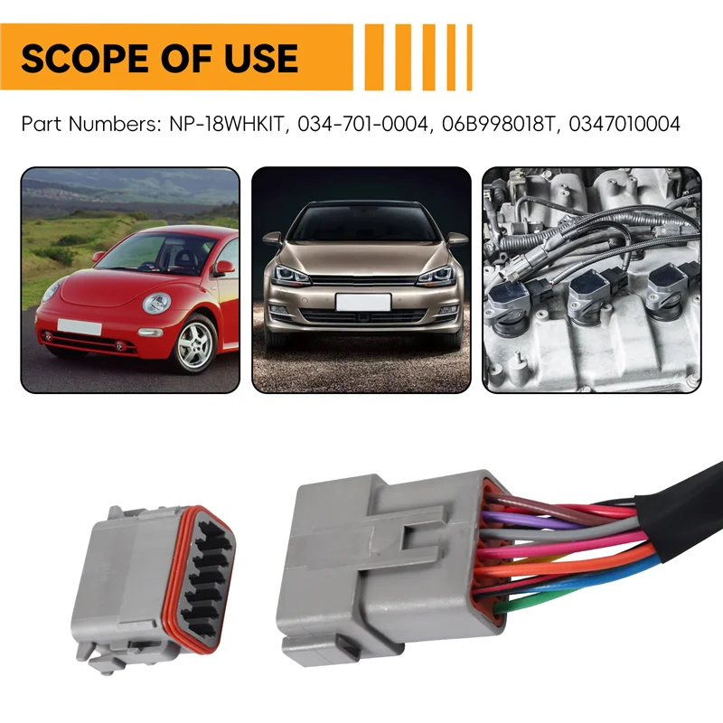 

Sp-1.8T Ignition Coil Wiring Harness Loom For 1997-2006 TT A4 Quattro Golf Jetta Passat Beetle 1.8L Turbocharged