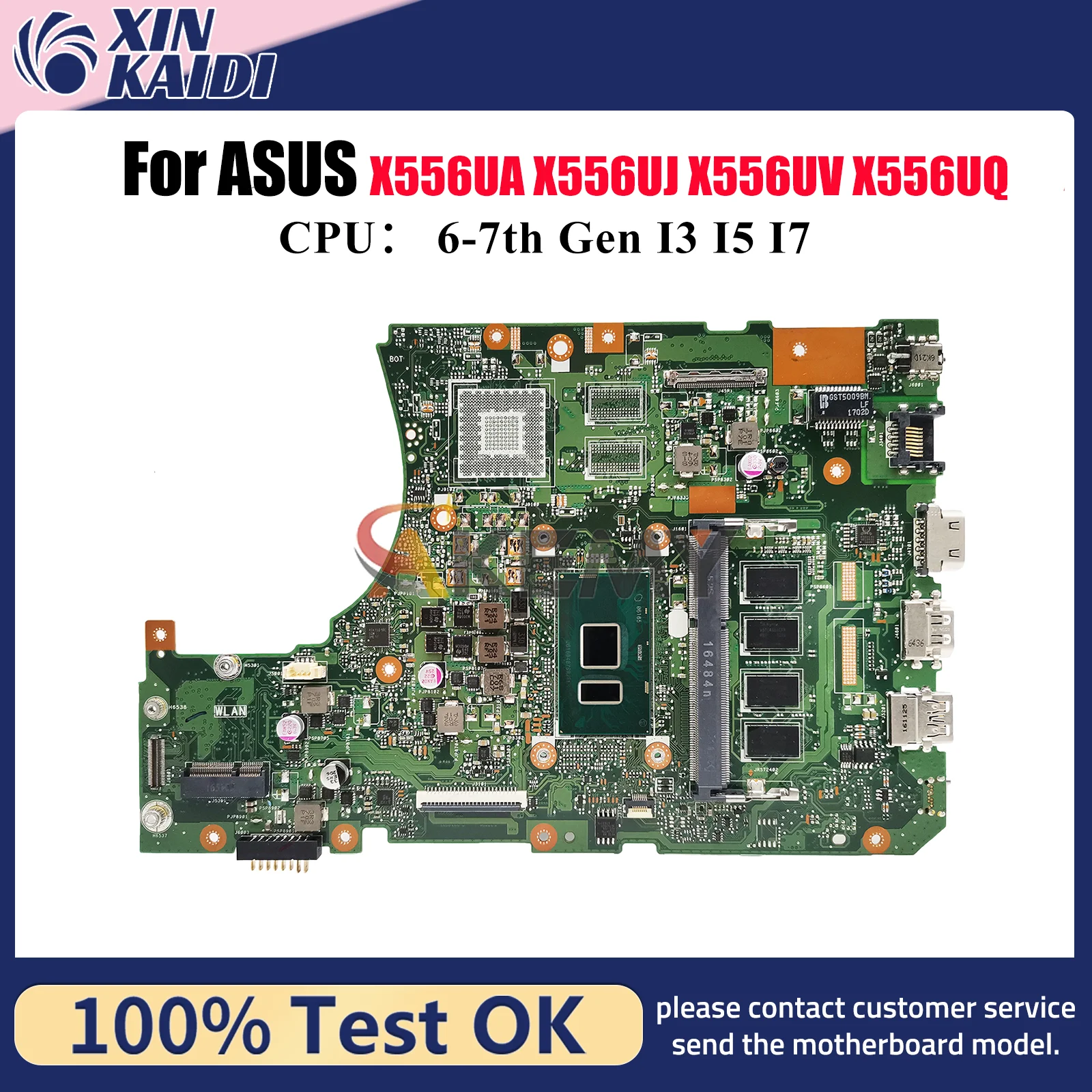 

Материнская плата X556UA для ноутбука ASUS X556UF FL5900U X556URK X556UQK X556U R558U X556UJ X556UV VM591U X556UQ, материнская плата I3 I5 I7 CPU