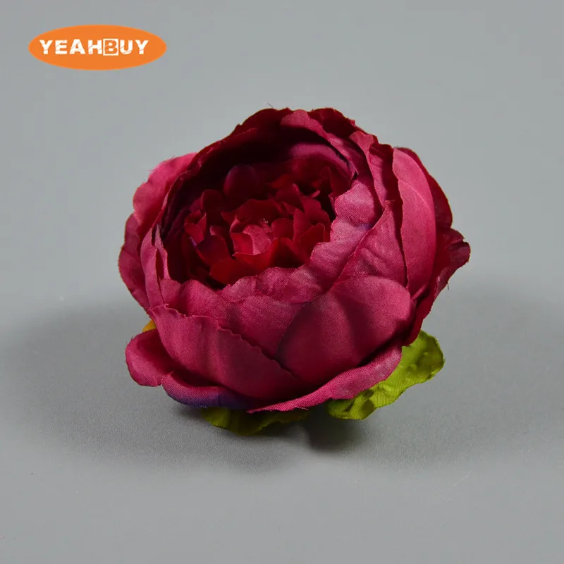 Artificial Peony Flower Head Bud, DIY Bridal Bouquet, Wedding Decoration, Home Decor Props, 14Colors, 10cm, 5Pcs