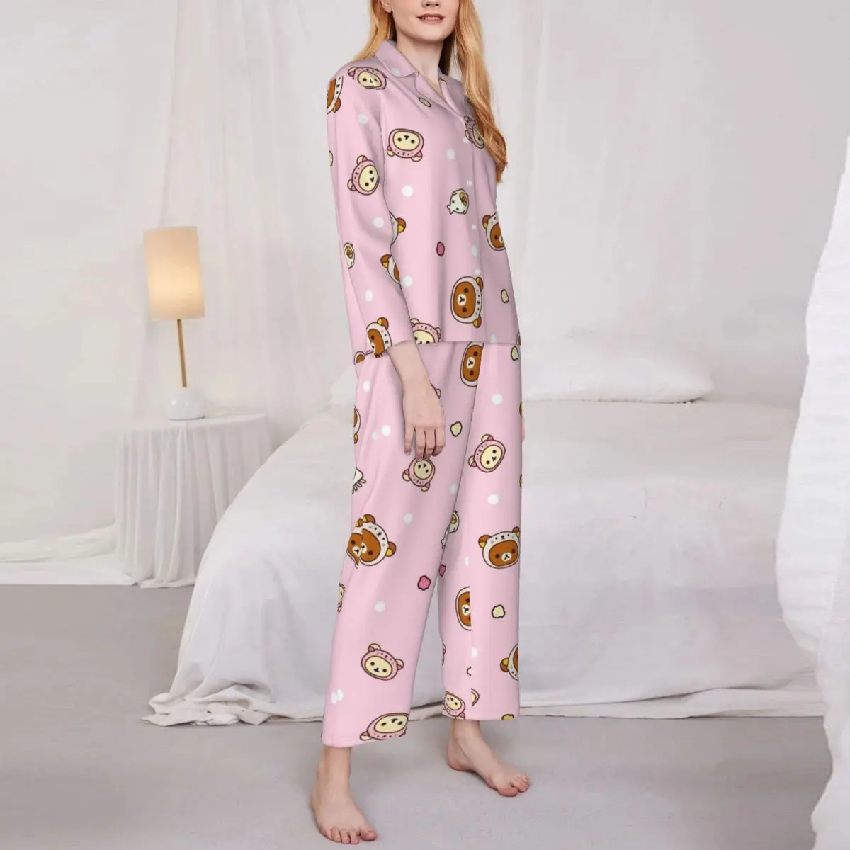 Rilakkuma Women Pajamas 2 Pieces Set Loungewear pyjama pour femme