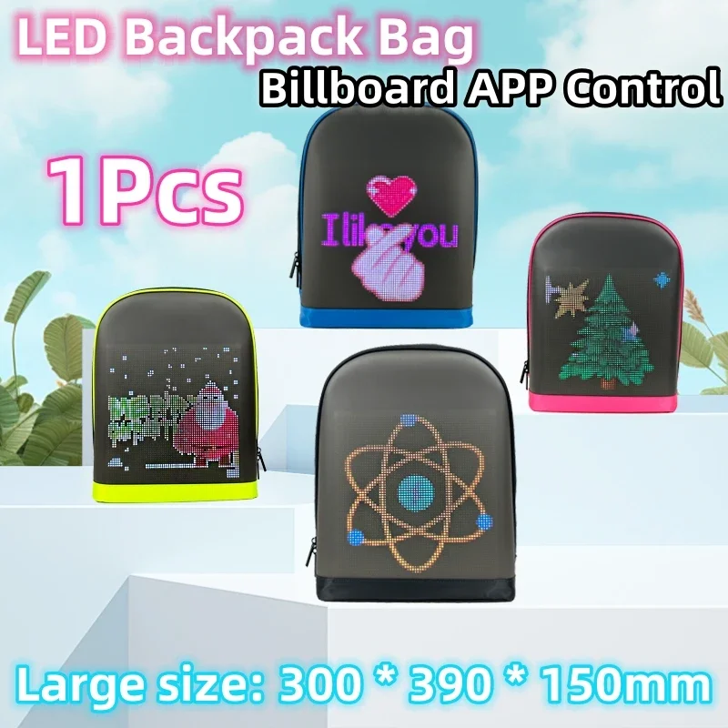 LED-Werbe rucksack tragbare Erwachsenen Walking Billboard programmier baren Bildschirm mehrsprachige Smart-App-Steuerung Outdoor-Display-Tasche