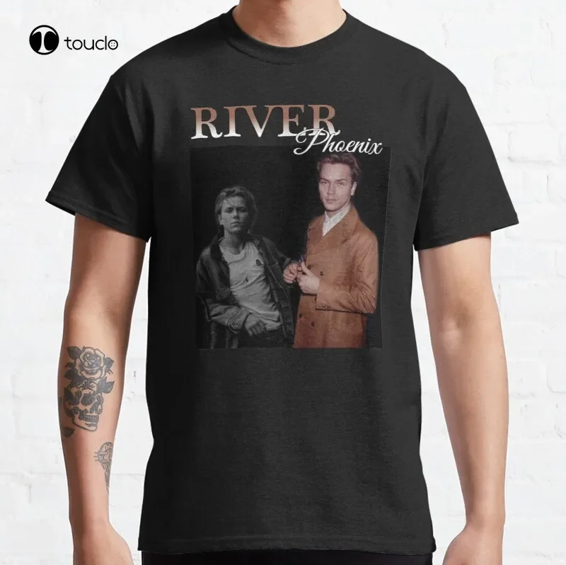 River Phoenix Classic T-Shirt Cotton Tee Shirt Unisex Custom Aldult Teen Unisex Digital Printing Tee Shirts Women Shirts Xs-5Xl