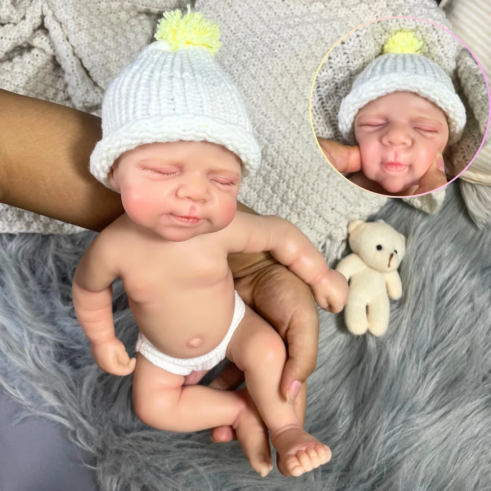 

Mini 13 Inch Silicone Pascale Reborn Baby Doll Adorable Girl Soft Solid Silicone Washable Body Doll Birthday Christmas Gift
